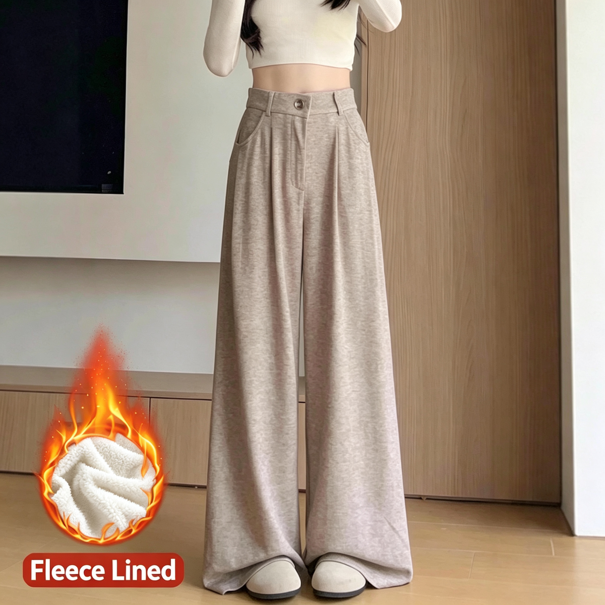 New Women's Fleece-Lined Trousers for Autumn/Winter 2026