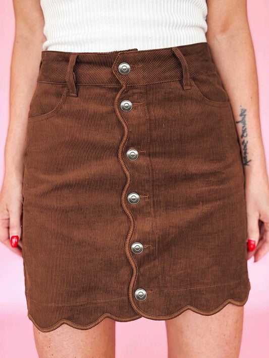 2026 Autumn New High-Waisted Corduroy Mini Skirt