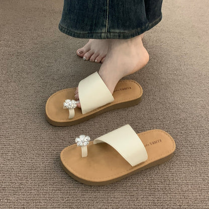 2026 Summer Rhinestone Slip-on Sandals