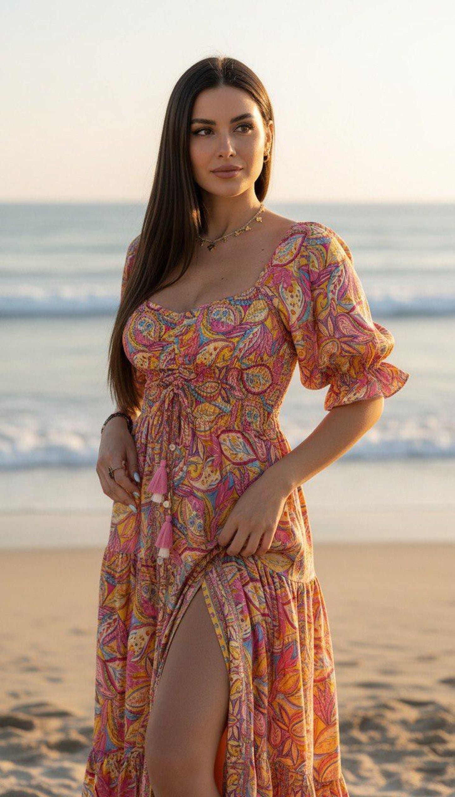 Summer Vacation Floral Maxi Dress for Women