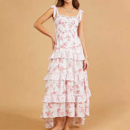 Women's Summer Ruffled Floral Dress