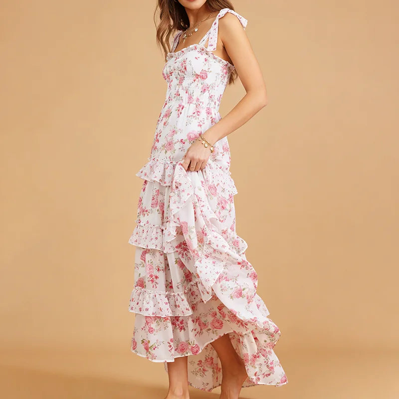 Women's Summer Ruffled Floral Dress