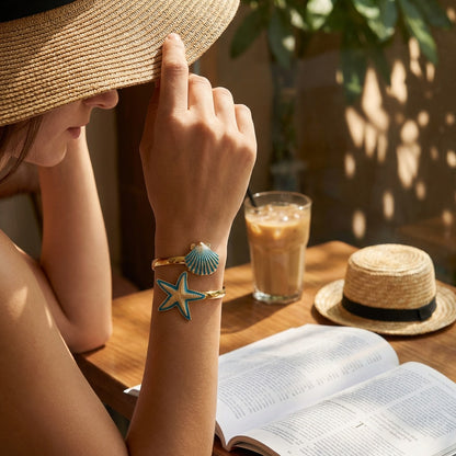 New Women's Bohemian Beach-Style Starfish and Seashell Bracelet