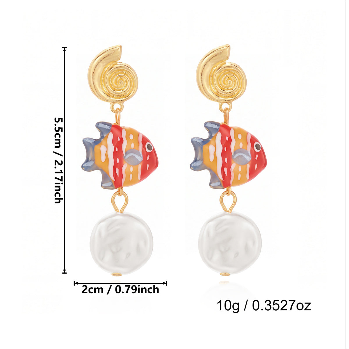 Versatile Starfish And Coral Beach-Style Earrings