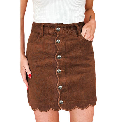 2026 Autumn New High-Waisted Corduroy Mini Skirt