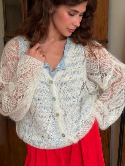 New Autumn Loose-fitting Hollow-out Knit Sweater for Women