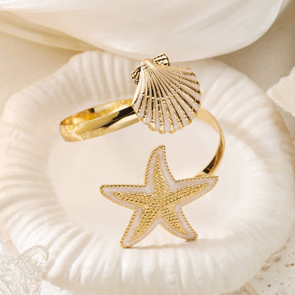 New Women's Bohemian Beach-Style Starfish and Seashell Bracelet