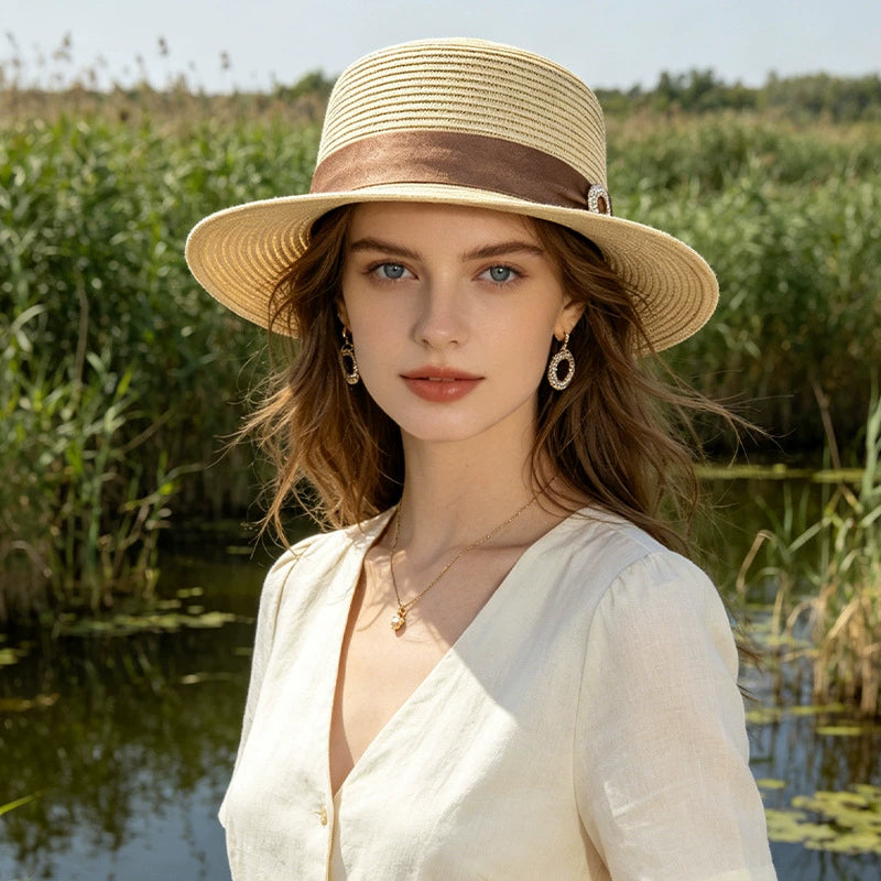 Women's 2026 New Style Sunshade Flat Top Hat