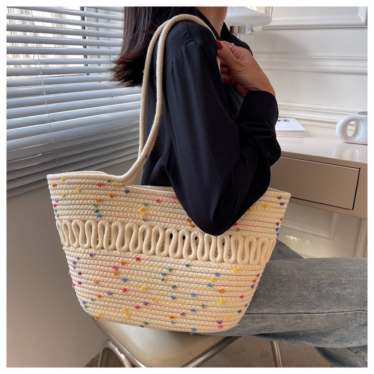 Women's Large-Capacity Straw Bag