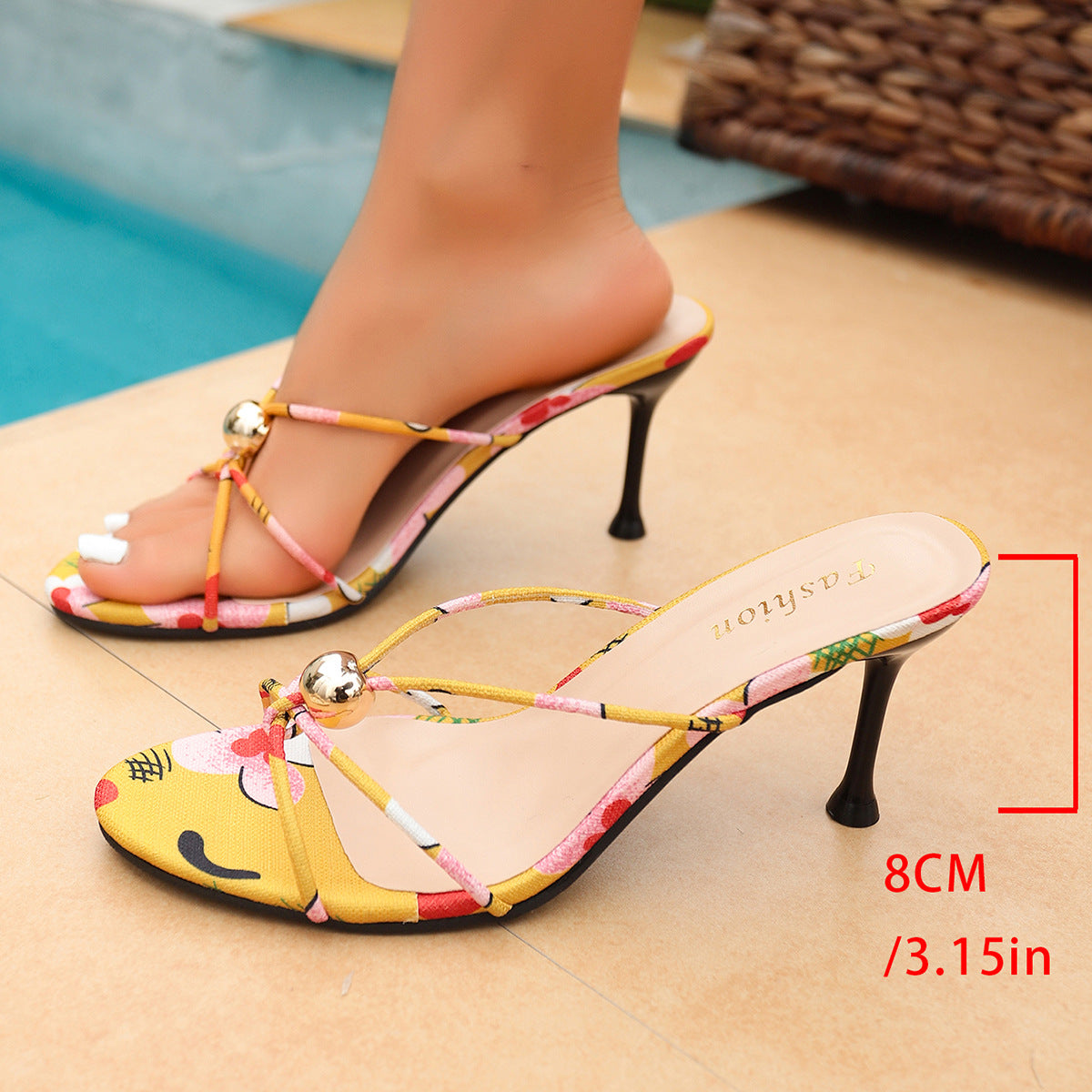 New Thin-strapped Beaded Open-toe Sandals