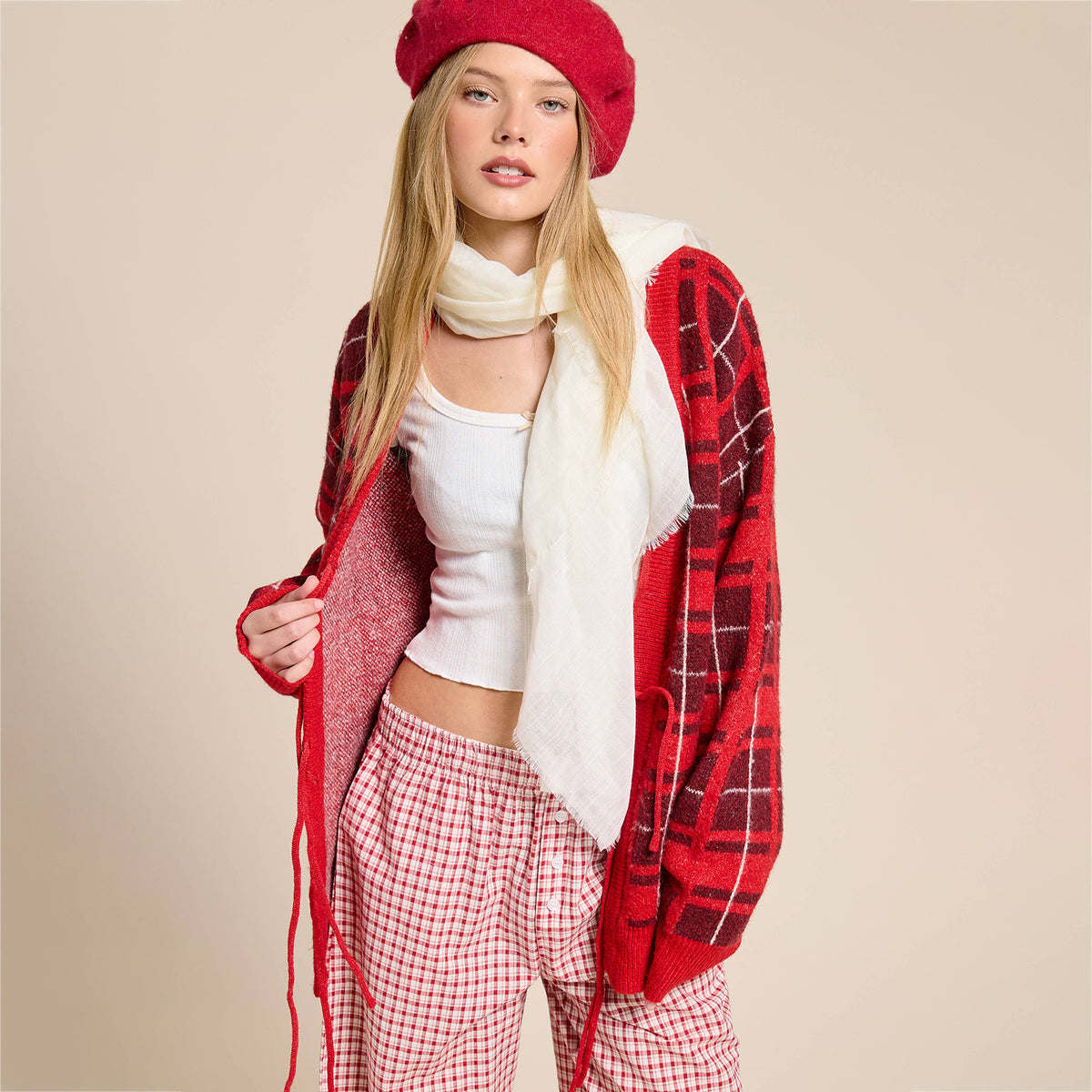 New Women's Long-Sleeve Knitted Cardigan for Autumn and Winter