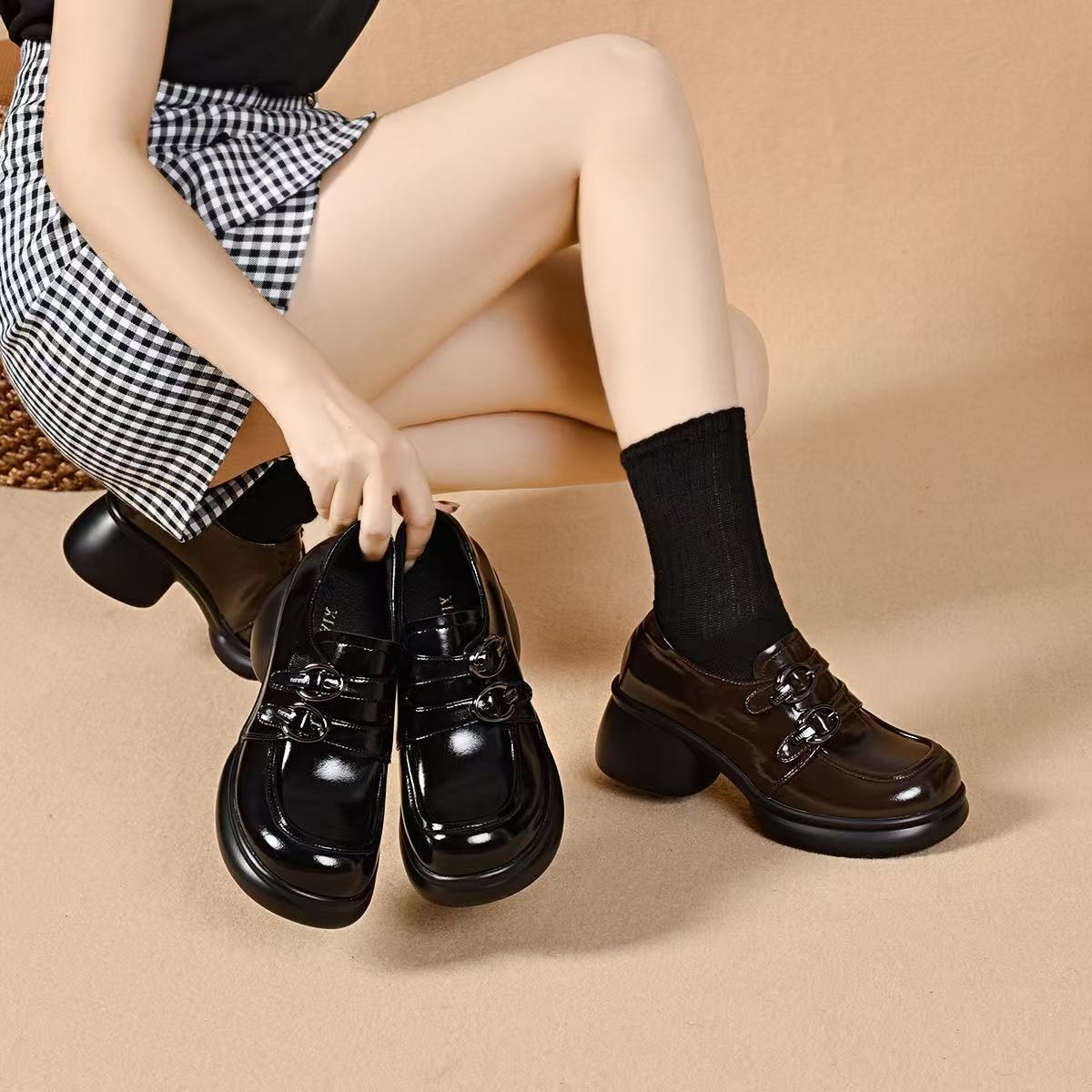 New Autumn Women's Platform Block-Heel Shoes