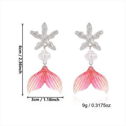 Versatile Starfish And Coral Beach-Style Earrings