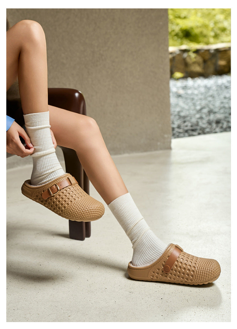 2026 New Warm, Non-Slip Fur-Lined Cotton Slippers