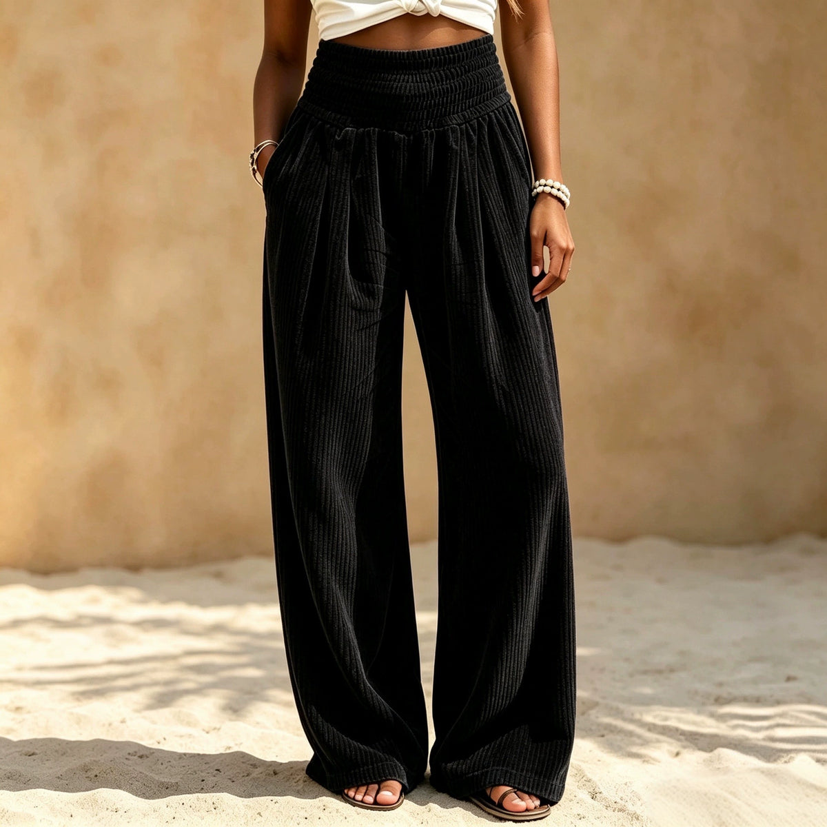 Cross-border 2026 Autumn New Amazon European and American Women's Fashion Versatile Corduroy Comfortable Mid-Rise Casual Pants