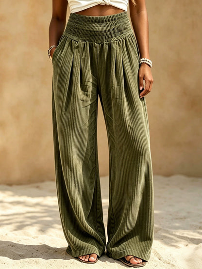 Cross-border 2026 Autumn New Amazon European and American Women's Fashion Versatile Corduroy Comfortable Mid-Rise Casual Pants