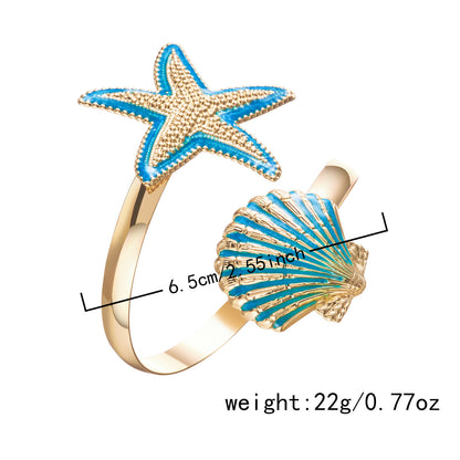 New Women's Bohemian Beach-Style Starfish and Seashell Bracelet