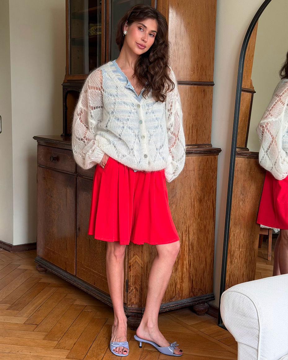 New Autumn Loose-fitting Hollow-out Knit Sweater for Women