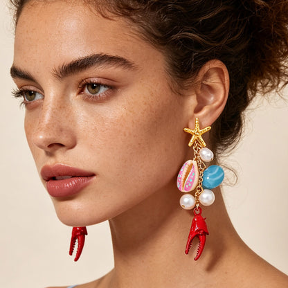 Stylish And Versatile Beach-Vacation Style Earrings