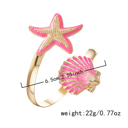 New Women's Bohemian Beach-Style Starfish and Seashell Bracelet