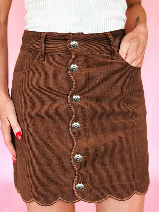 2026 Autumn New High-Waisted Corduroy Mini Skirt