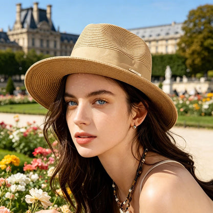 Women's Stylish Sun-Protection Panama Hat for the Beach