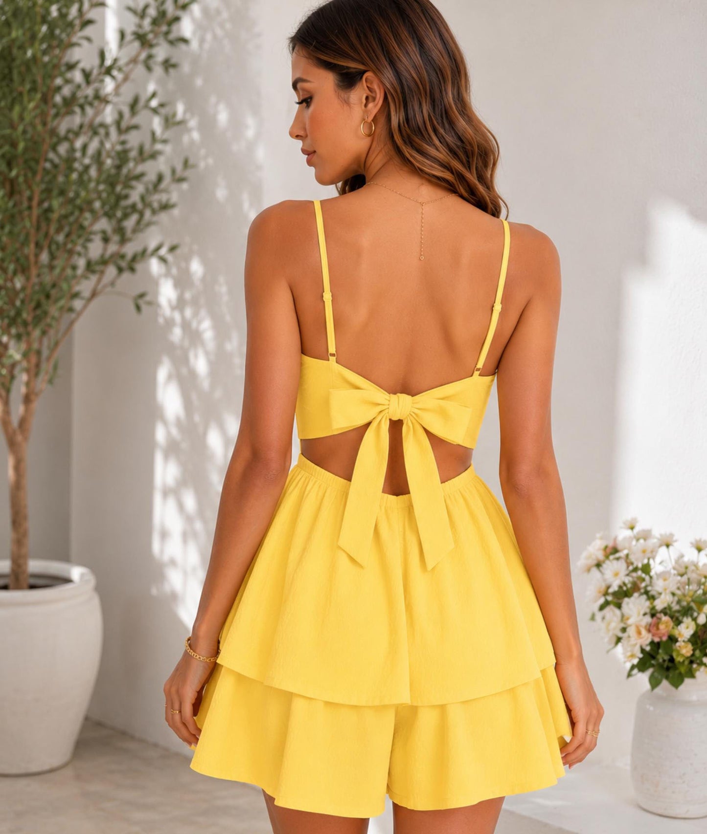 Tiered Ruffle Summer Vacation Mini Dress