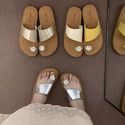 2026 Summer Rhinestone Slip-on Sandals