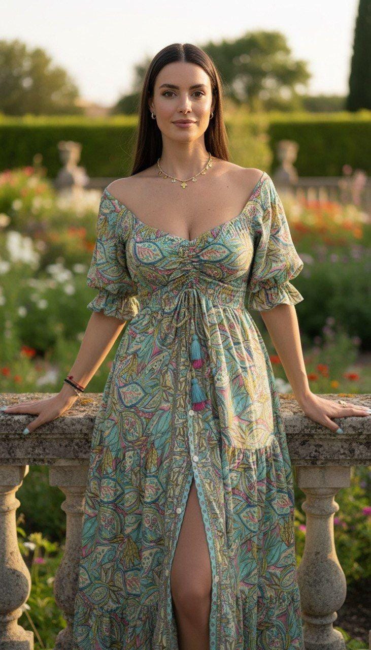 Summer Vacation Floral Maxi Dress for Women