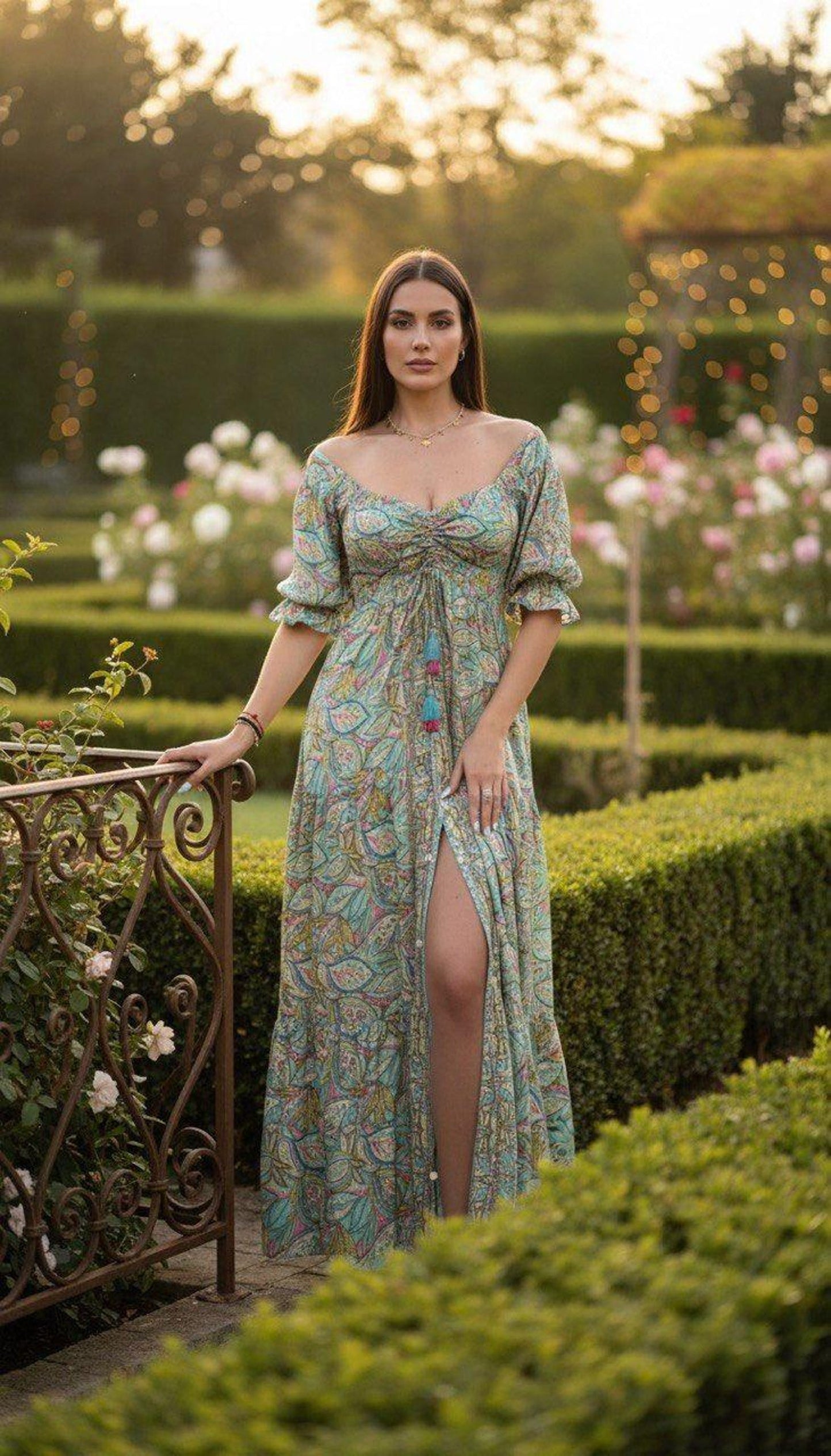 Summer Vacation Floral Maxi Dress for Women