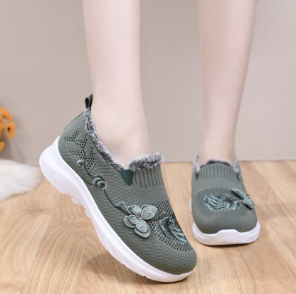 Women's Fleece-Lined Non-Slip Casual Sports Shoes for Winter