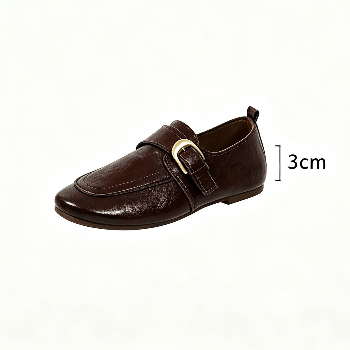 2026 Autumn New Fashionable Metal Buckle Flat Casual Shoes